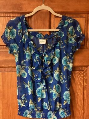 Y2K Abercrombie & Fitch Sheer Floral Blouse